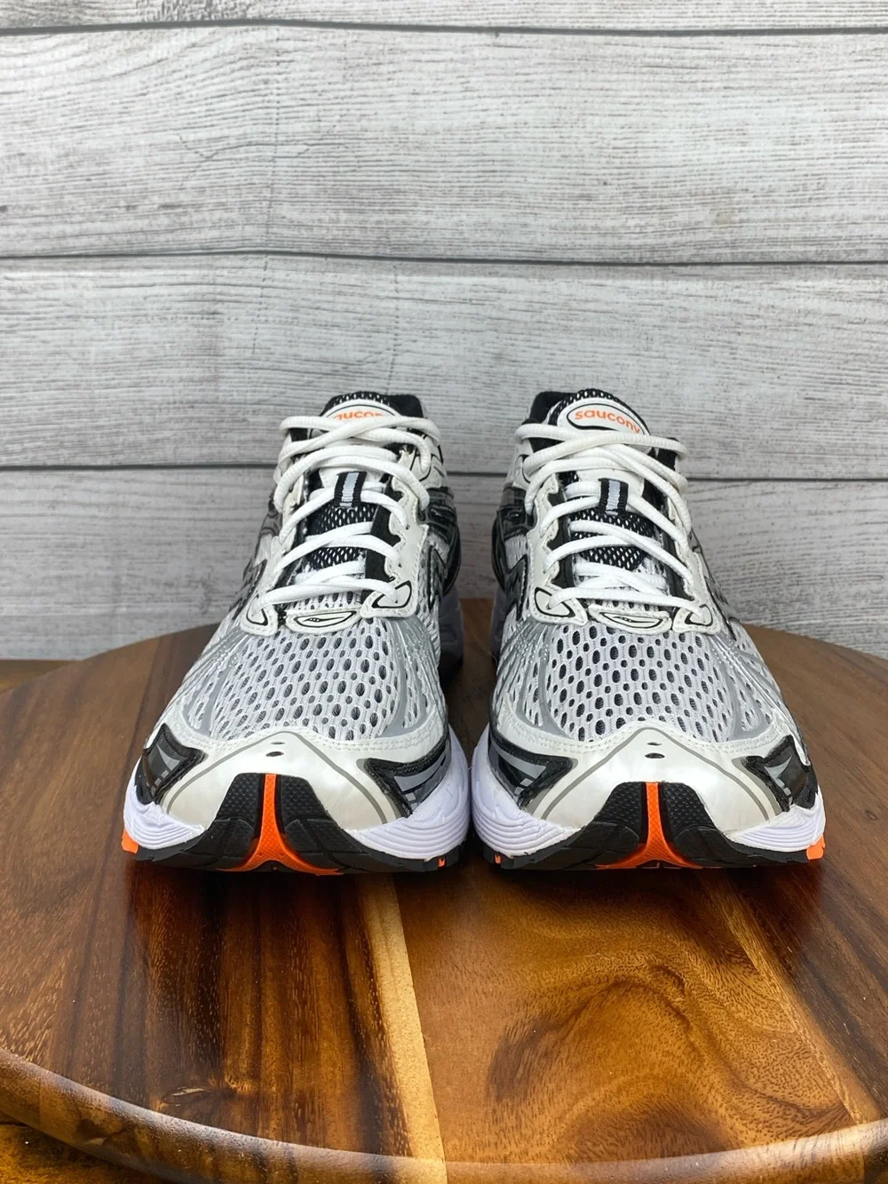 Saucony Ride 5 Millennium Silver White Orange Y2K Sneakers Men’s Shoe Size 12